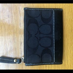 Coach black wristlet
